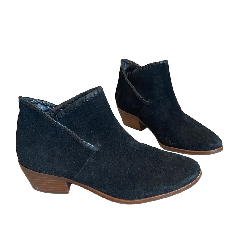 Jack Rogers Sadie Suede Boots Black 7.5 INV3‎